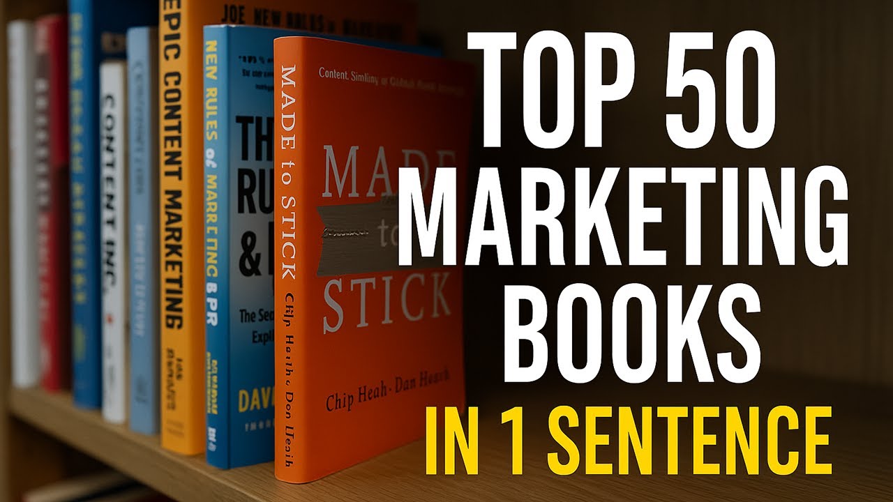 TOP 50 marketing books in just ONE SENTENCE each